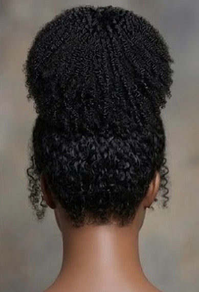 Afro Curly Fringe Bob wig-100 Human hair premium afro Kinky Curly Bob wig with Bangs.